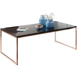 Černý konferenční stůl s nohami v měděné barvě Skyport Riva, výška 45 cm