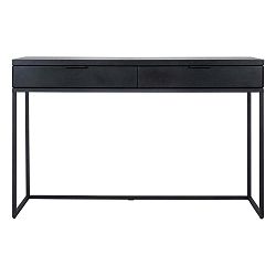 Černý konzolový stolek s 2 šuplíky Canett Cara, délka 120 cm