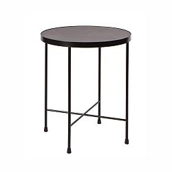 Černý kovový odkládací stolek Nørdifra Marble, ⌀ 43 cm