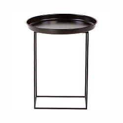 Černý kovový odkládací stolek Nørdifra Ramme, ⌀ 43 cm