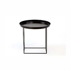 Černý kovový odkládací stolek Nørdifra Ramme, ⌀ 50 cm