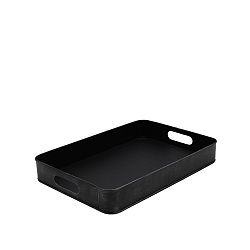 Černý kovový servírovací podnos LABEL51, 39 x 27 cm