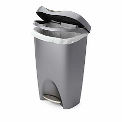 Černý nášlapný plastový odpadkový koš 50 l Brim – Umbra