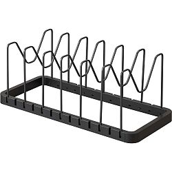 Černý nastavitelný stojánek na pokličky a pánve YAMAZAKI Tower