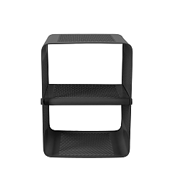 Černý nástěnný 2patrový botník Tica copenhagen Perforate