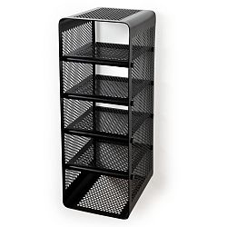 Černý nástěnný 5patrový botník Tica copenhagen Perforate