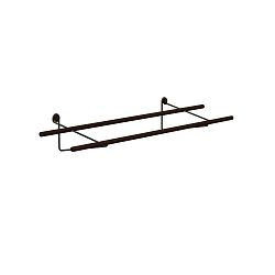 Černý nástěnný botník z bambusu s ocelovými detaily We Do Wood Shoe Rack