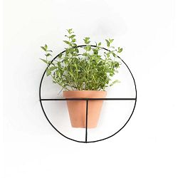 Černý nástěnný držák na květináč Really Nice Things Circle