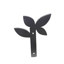 Černý nástěnný věšák Mauro Ferretti Leaf Nero, 30x40 cm