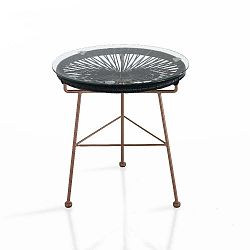 Černý odkládací stolek vhodný do exteriéru Tomasucci Numana