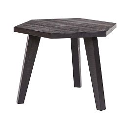 Černý odkládací stolek z borovicového dřeva WOOOD Hex