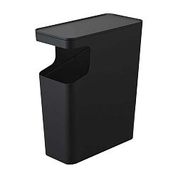 Černý odkládadací stolek s odpadkovým košem YAMAZAKI Tower