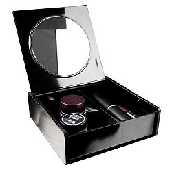 Černý organizér na kosmetiku se zrcátkem Compactor