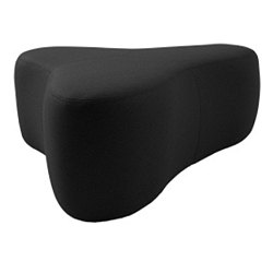 Černý puf Softline Chat Valencia Black, délka 90 cm