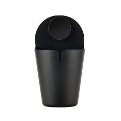 Černý úložný box k upevnění na zeď Zone Puck, výška 21,7 cm