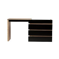 Černý variabilní pracovní stůl/komoda Marckeric Elbir