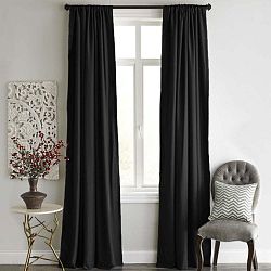 Černý závěs Home De Bleu Blackout Curtain, 140 x 240 cm