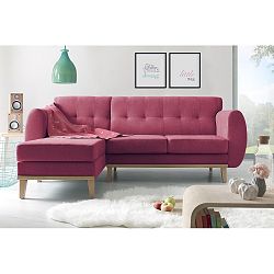 Červená pohovka s lenoškou na levé straně Bobochic Paris Viking