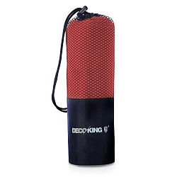 Červená rychleschnoucí osuška DecoKing EKEA, 100 x 200 cm