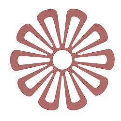 Červená silikonová podložka pod horké nádoby Zone Flower