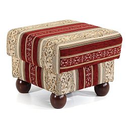 Červená vzorovaná podnožka Max Winzer Monarch Chenille