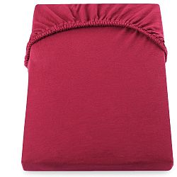 Červené prostěradlo DecoKing Amber Collection, 220-240 x 200 cm