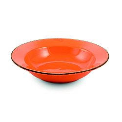 Červený kameninový hluboký talíř Villa d'Este, Ø 25,4 cm