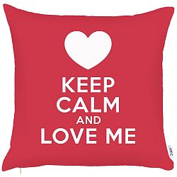 Červený povlak na polštář Apolena Keep Calm, 43 x 43 cm