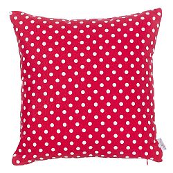 Červený povlak na polštář Apolena Red Dots, 41 x 41 cm