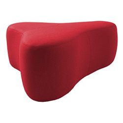 Červený puf Softline Chat Valencia Red, délka 130 cm