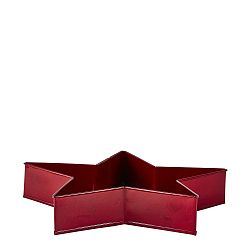 Červený servírovací tác ve tvaru hvězdy KJ Collection, 26,5 cm