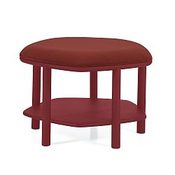 Červený taburet z jasanového dřeva HARTÔ Abel, ⌀ 55 cm