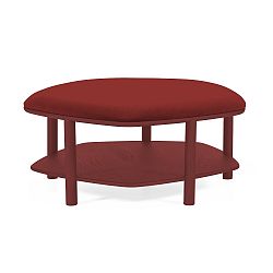 Červený taburet z jasanového dřeva HARTÔ Abel, ⌀ 84 cm