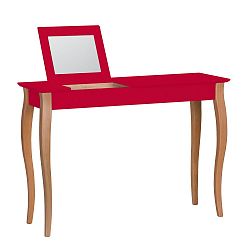 Červený toaletní stolek se zrcadlem Ragaba Lillo, šířka 105 cm