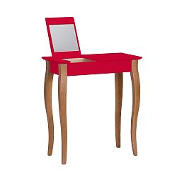 Červený toaletní stolek se zrcadlem Ragaba Lillo, šířka 65 cm