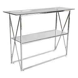 Chromovaný konzolový stolek RGE Cross, délka 110 cm