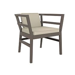 Čokoládově hnědé zahradní křeslo Resol Click-Clack