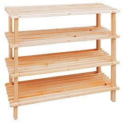 Čtyřpatrový dřevěný stojan na boty Premier Housewares