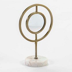 Dekorace na stůl ve zlaté barvě s mramorovým podstavcem Thai Natura Round