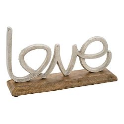 Dekorace s dřevěným podstavcem Ego Dekor Love, výška 17,5 cm