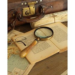 Dekorativní lupa s kostěnou rukojetí Orchidea Milano Osso