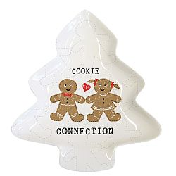 Dekorativní tác z kostního porcelánu s vánočním motivem PPD Cookie Connection