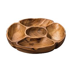 Dělená servírovací miska na pochutiny z akátového dřeva Premier Housewares Socorro