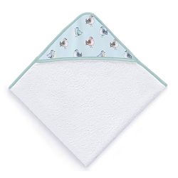 Dětská osuška s kapucí Tanuki Bird Family, 100 x 100 cm