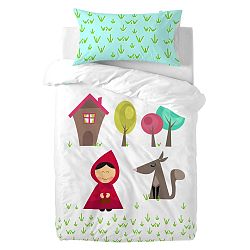 Dětské bavlněné povlečení na peřinu a polštář Mr. Fox Grandma, 115 x 145 cm