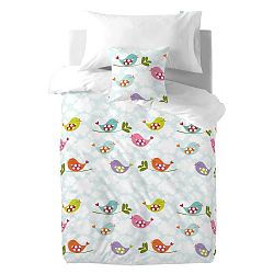 Dětské bavlněné povlečení na peřinu a polštář Mr. Fox Little Birds, 140 x 200 cm