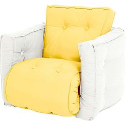 Dětské rozkládací křesílko Karup Design Mini Dice Yellow/Creamy