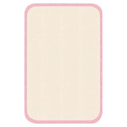 Dětský béžový koberec s růžovým lemováním Zala Living Niños, 67 x 120 cm