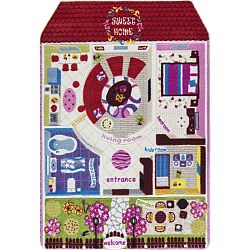 Dětský červený koberec Confetti Pretty Home, 133 x 190 cm