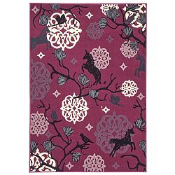 Dětský fialový koberec Zala Living Unicorn, 140 x 200 cm